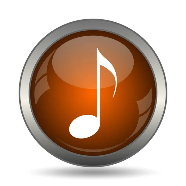 Musical Note Icon Internet Button White Background — Stock Photo, Image