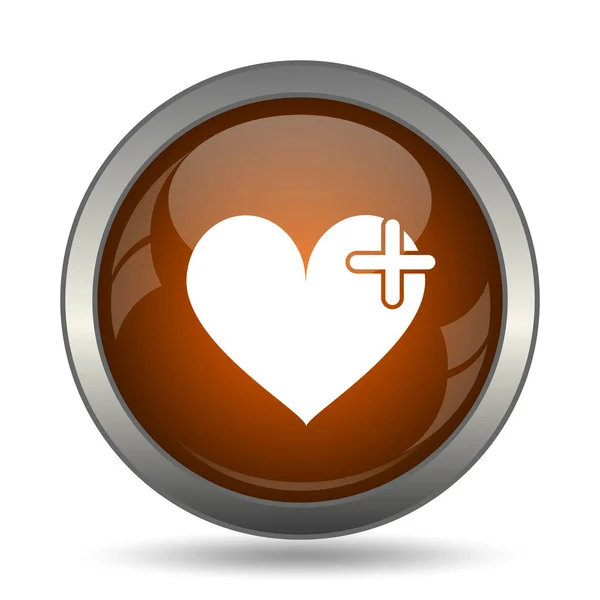 Heart Cross Icon Internet Button White Background — Stock Photo, Image