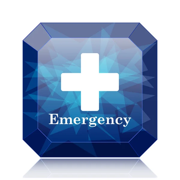 Emergency Icon Blue Website Button White Background — Stock Photo, Image