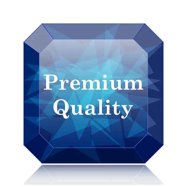 Premium Qualität Symbol Blauer Website Knopf Auf Weißem Hintergrund — Stockfoto