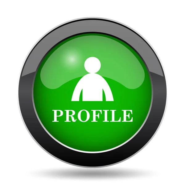 Profile Icon Green Website Button White Background — Stock Photo, Image