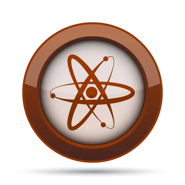 Het Pictogram Van Atomen Internet Knop Witte Achtergrond — Stockfoto