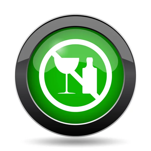 Alcohol Icon Green Website Button White Background — Stock Photo, Image