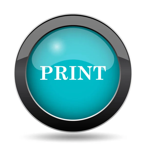 Print Icon Print Website Button White Background — Stock Photo, Image