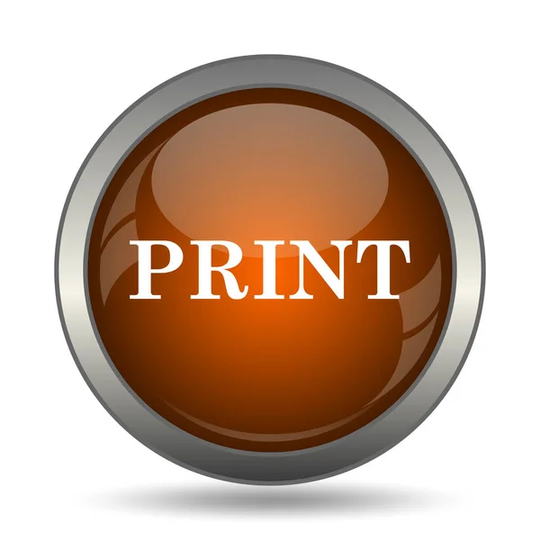 アイコンを印刷します 白い背景の上のインター ネット ボタン — ストック写真