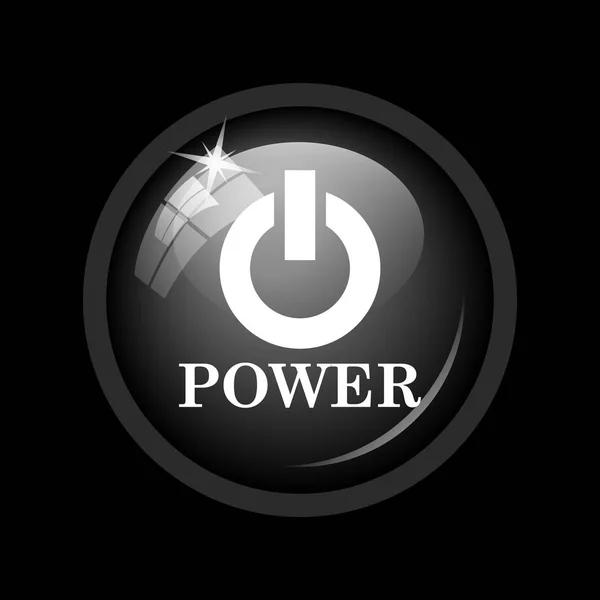 Power Taste Symbol Internet Taste Auf Schwarzem Hintergrund — Stockfoto