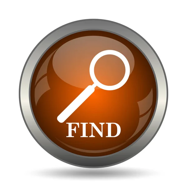 Find Icon Internet Button White Background — Stock Photo, Image
