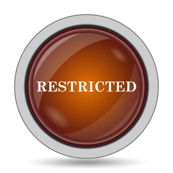 Restricted Icon Orange Website Button White Background — Stock Photo, Image