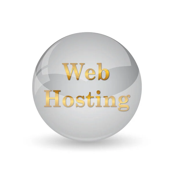 Icona Web Hosting Pulsante Internet Sfondo Bianco — Foto Stock