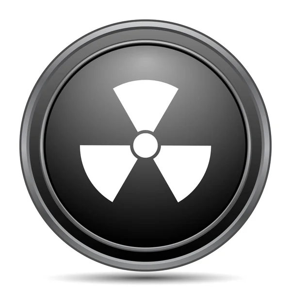 Strahlungssymbol Schwarzer Website Knopf Auf Weißem Hintergrund — Stockfoto