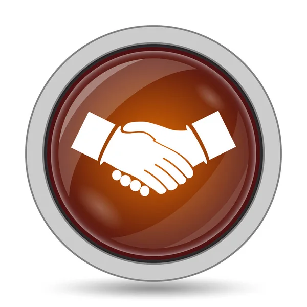 Agreement Icon Orange Website Button White Background — Stock Photo, Image