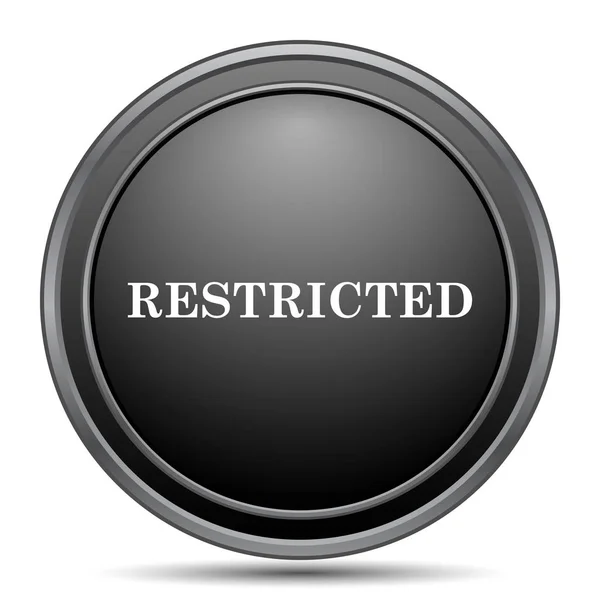 Restricted Icon Black Website Button White Background — Stock Photo, Image