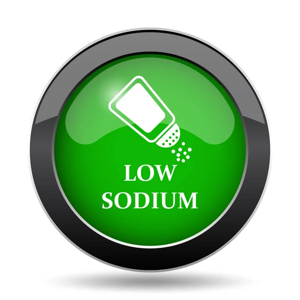 Low Sodium Icon Green Website Button White Background — Stock Photo, Image