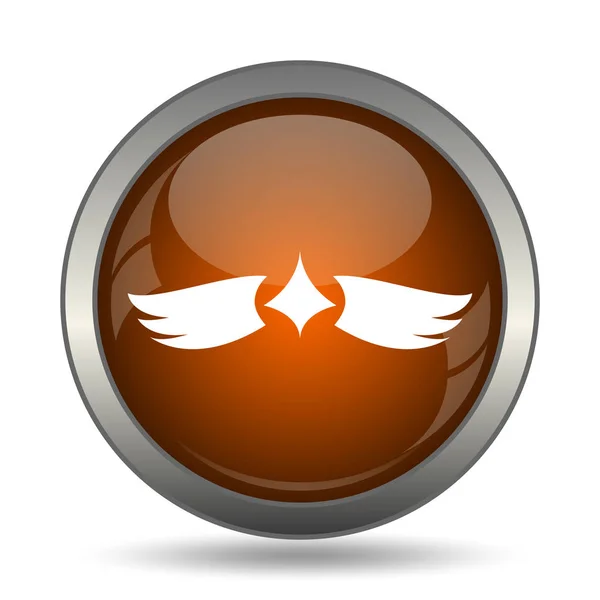 Wings icon. Internet button on white background.