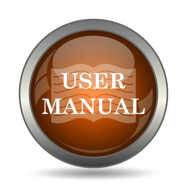 User Manual Icon Internet Button White Background — Stock Photo, Image