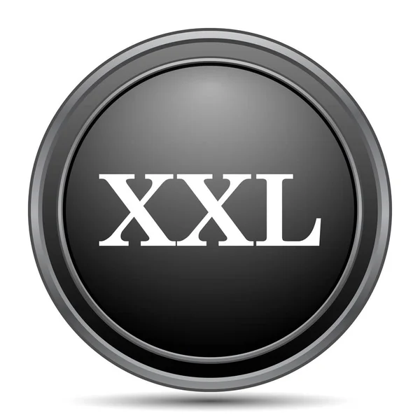 Xxl Pictogram Zwarte Website Knop Witte Achtergrond — Stockfoto