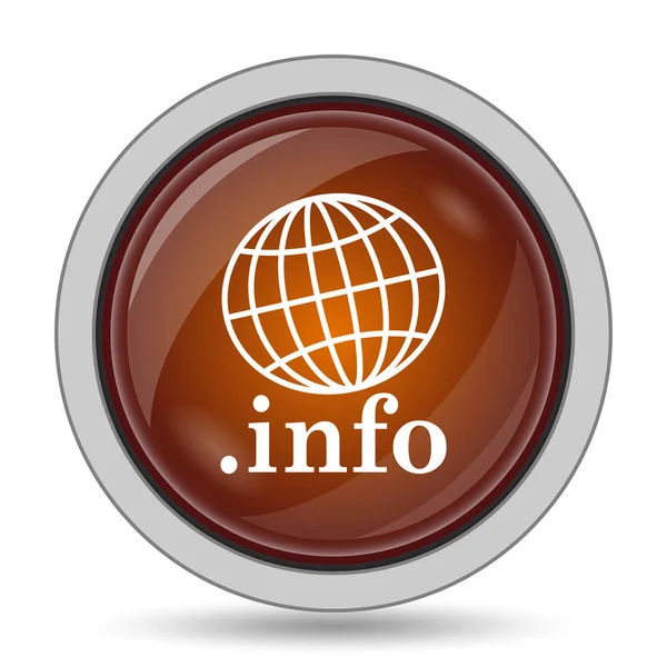 Info Icon Orange Website Button White Background — Stock Photo, Image