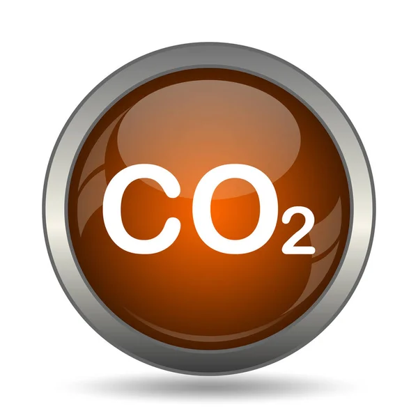 Icona Co2 Pulsante Internet Sfondo Bianco — Foto Stock