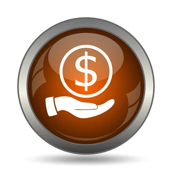 Pénzt a kéz ikon — Stock Fotó