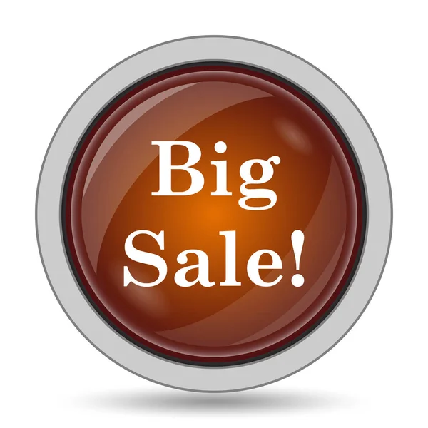 Big Sale Icon Orange Website Button White Background — Stock Photo, Image