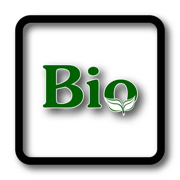 Bio Icon Black Website Button White Background — Stock Photo, Image