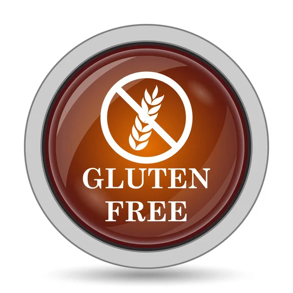 Glutenfreies Symbol Orangefarbener Website Knopf Auf Weißem Hintergrund — Stockfoto