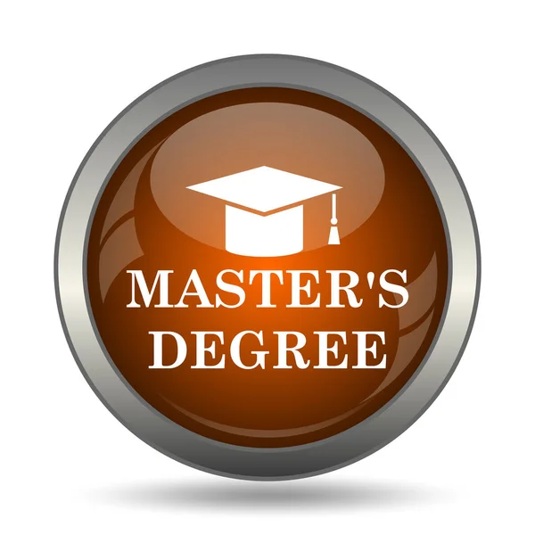 Master Degree Icon Internet Button White Background — Stock Photo, Image