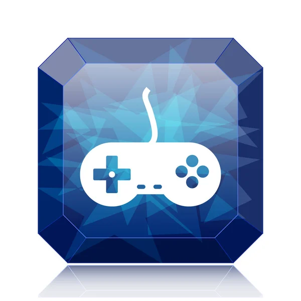 Gamepad Symbol Blauer Website Knopf Auf Weißem Hintergrund — Stockfoto
