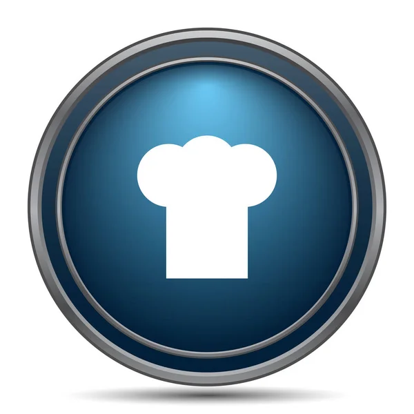 Chef Icon Internet Button White Background — Stock Photo, Image