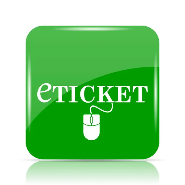 Eticket Icon Internet Button White Background — Stock Photo, Image