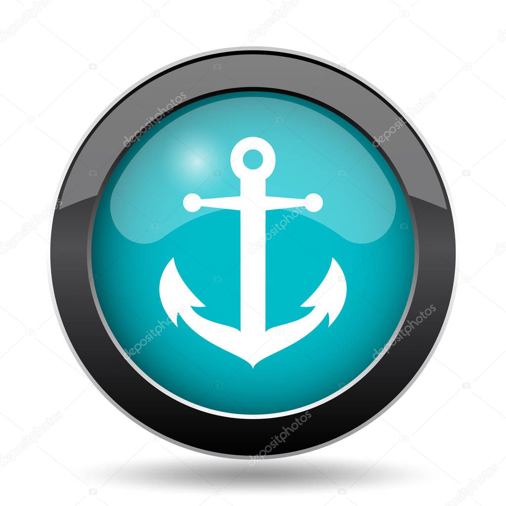 Anchor icon. Anchor website button on white background