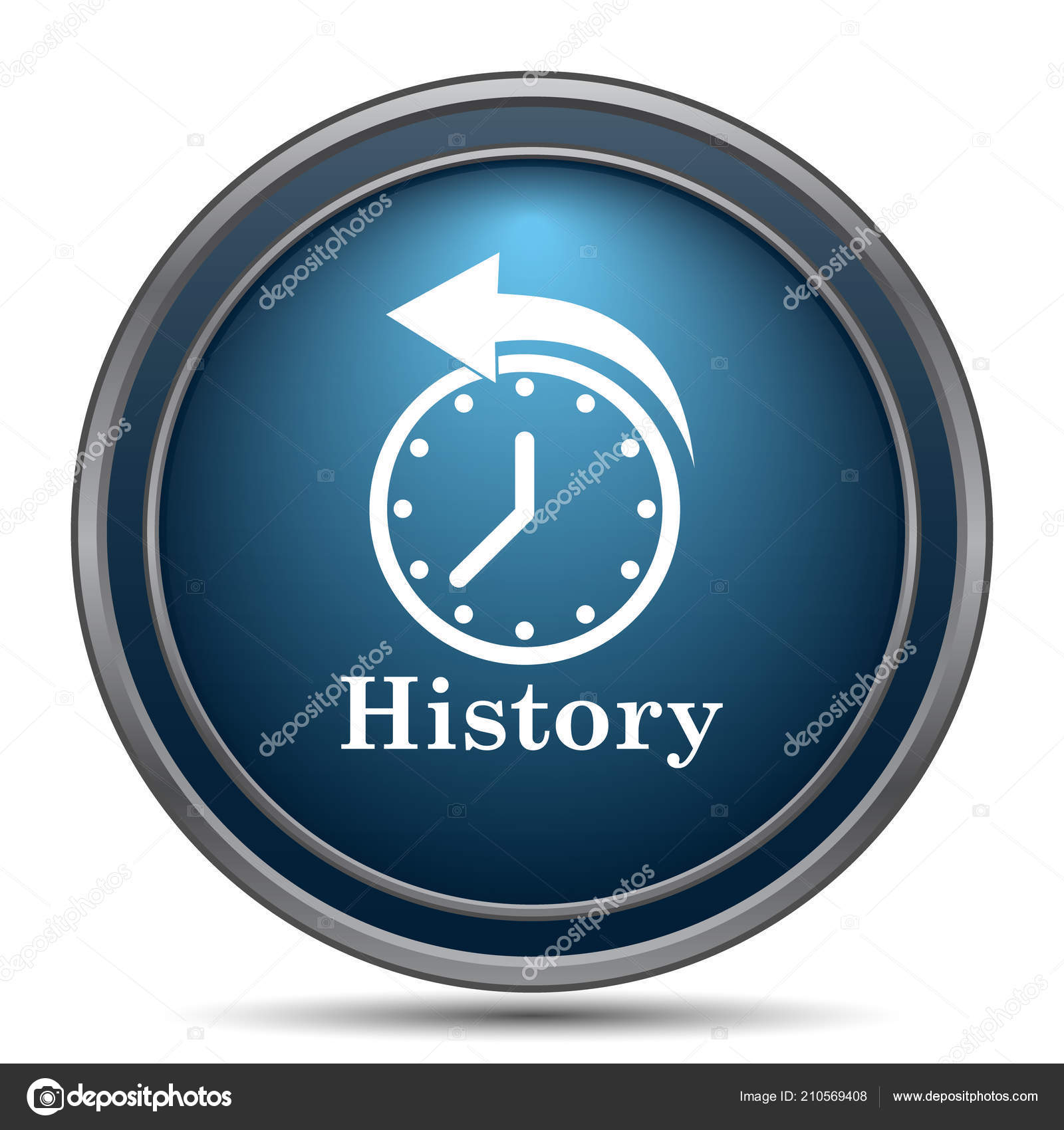 History icon — Stock Photo © valentint #210569408, image size:1600x1700