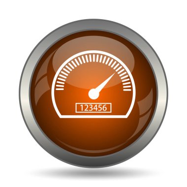 Hız göstergesi simgesi. Beyaz arka plan üzerinde Internet düğmesi.