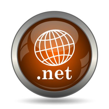 .NET simgesi. Beyaz arka plan üzerinde Internet düğmesi.