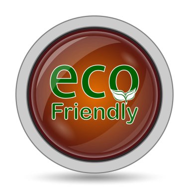 Eco dostu turuncu kutsal kişilerin resmi web sitesi düğme beyaz arka plan üzerinde
