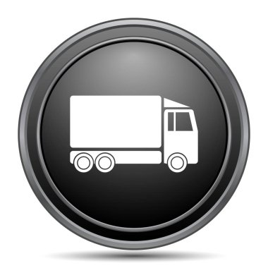 Kamyon siyah kutsal kişilerin resmi web sitesi düğme beyaz arka plan üzerinde