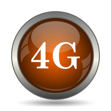 4g simgesi. Beyaz arka plan üzerinde Internet düğmesi.