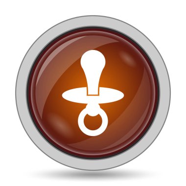 Beyaz arka plan üzerinde emzik kutsal kişilerin resmi, turuncu web sitesi düğme