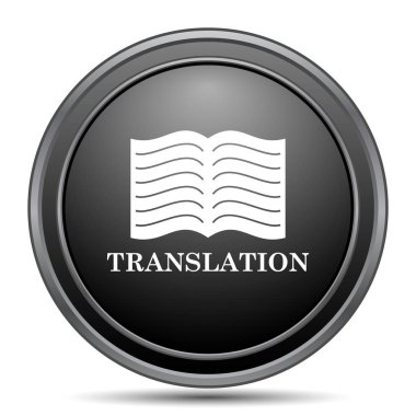 Çeviri kitap kutsal kişilerin resmi, siyah Web sitesi düğme beyaz arka plan üzerinde