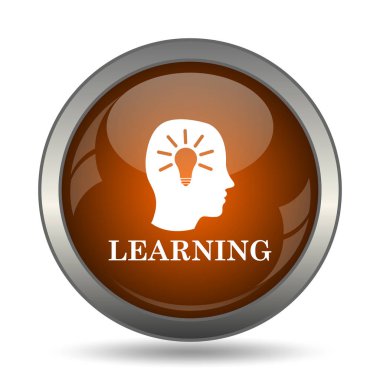 Öğrenme simgesi. Beyaz arka plan üzerinde Internet düğmesi.