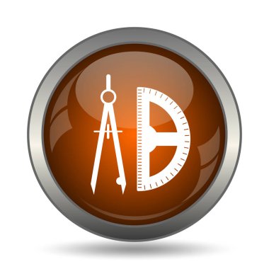 E-öğrenme simgesi. Beyaz arka plan üzerinde Internet düğmesi.