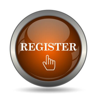 Kayıt simgesi. Beyaz arka plan üzerinde Internet düğmesi.