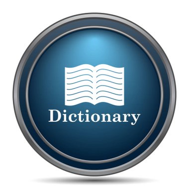 Sözlük simgesi. Beyaz arka plan üzerinde Internet düğmesi