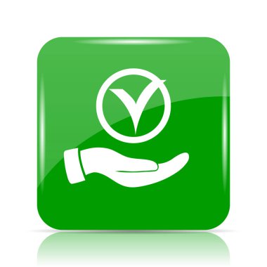 El simgesi ile kene. Beyaz arka plan üzerinde Internet düğmesi