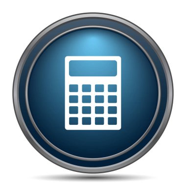 Hesap makinesi simge. Beyaz arka plan üzerinde Internet düğmesi