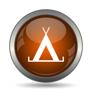 Çadır simgesi. Beyaz arka plan üzerinde Internet düğmesi.
