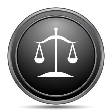 Denge siyah kutsal kişilerin resmi web sitesi düğme beyaz arka plan üzerinde