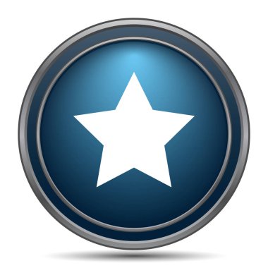 Favori simgesi. Beyaz arka plan üzerinde Internet düğmesi