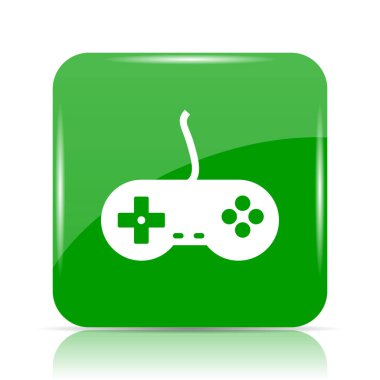 Gamepad simgesi. Beyaz arka plan üzerinde Internet düğmesi