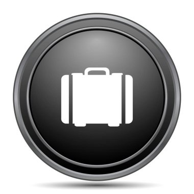 Çanta siyah kutsal kişilerin resmi web sitesi düğme beyaz arka plan üzerinde